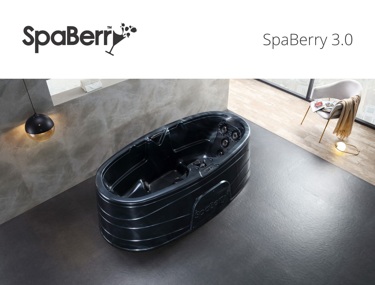 SpaBerry SB3 2 személyes jakuzzi 230x125x72cm