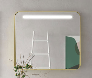 Tükör LED világítással polccal Apolo Salgar 80x70 cm arany 87856