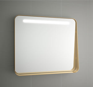Tükör LED világítással polccal Apolo Salgar 80x70 cm arany 87856