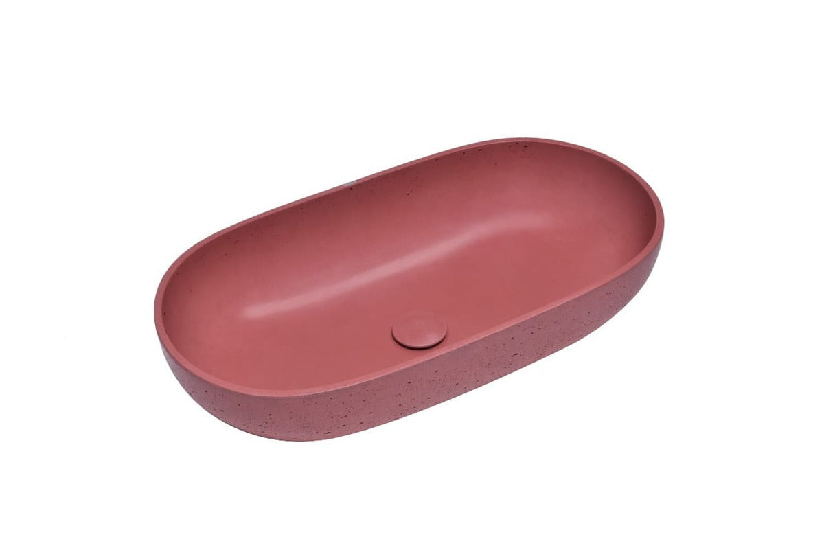 Mosdó lapra SAT Cemento 65x35 cm terakota színben