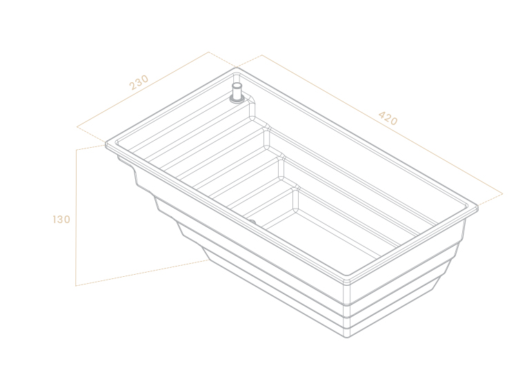 Revolution-Pool Diva Swim Pool 450x230x130 cm