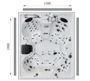 Revolution-spa Family 210x180x82 cm jakuzzi