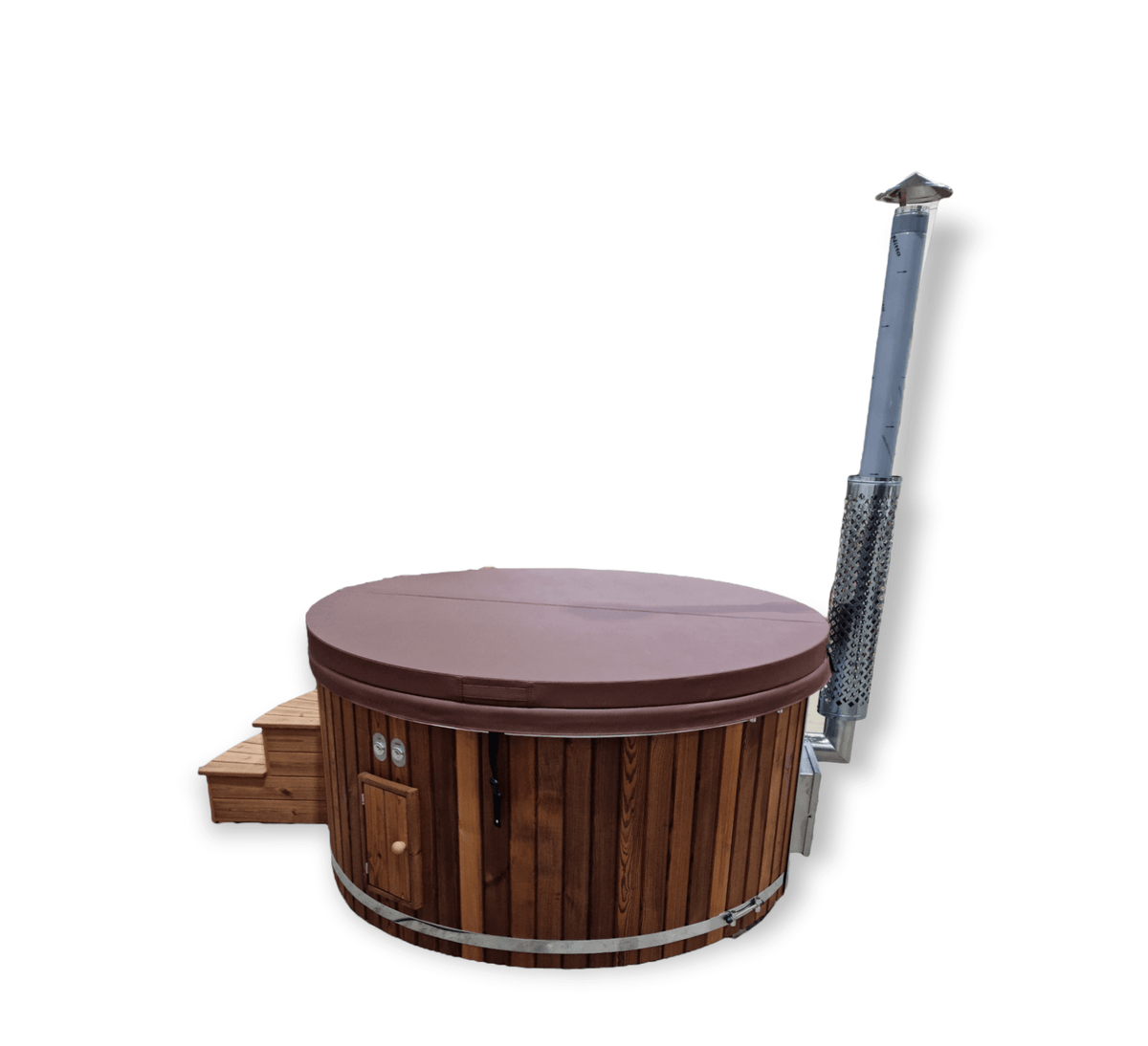 Revolution-Hot Tube AKCIÓS  Kiállítási darab Kerek Üvegszálas dézsa integrált kályhával