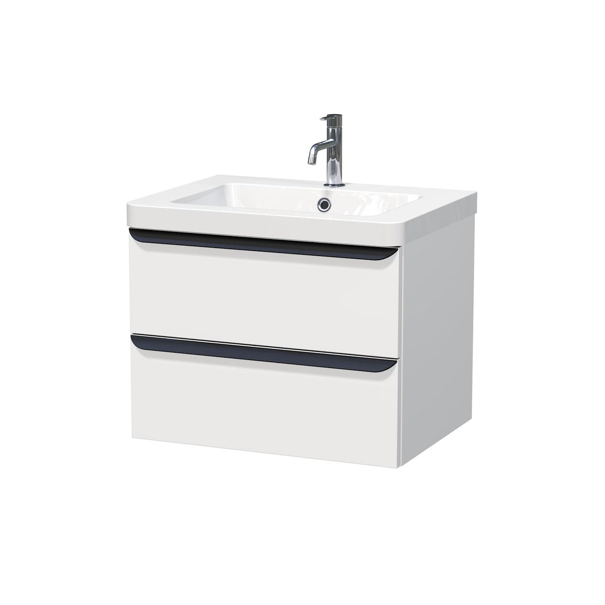 Fürdőszobaszekrény mosdóval Naturel Pavia 65x53x49 cm fehér mat PAVIA365ZCE