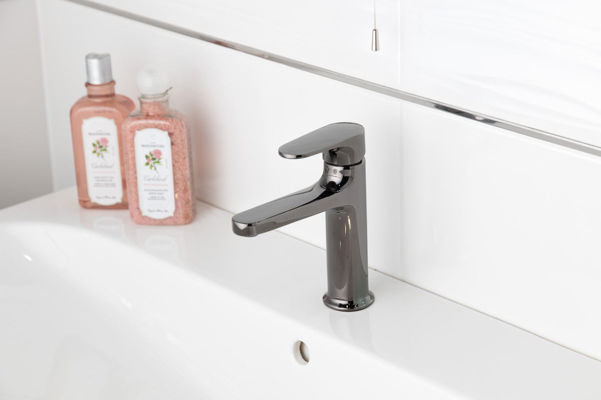 Mosdó csaptelep SAT DARK leeresztőszelep nélkül PVD Gun Metal