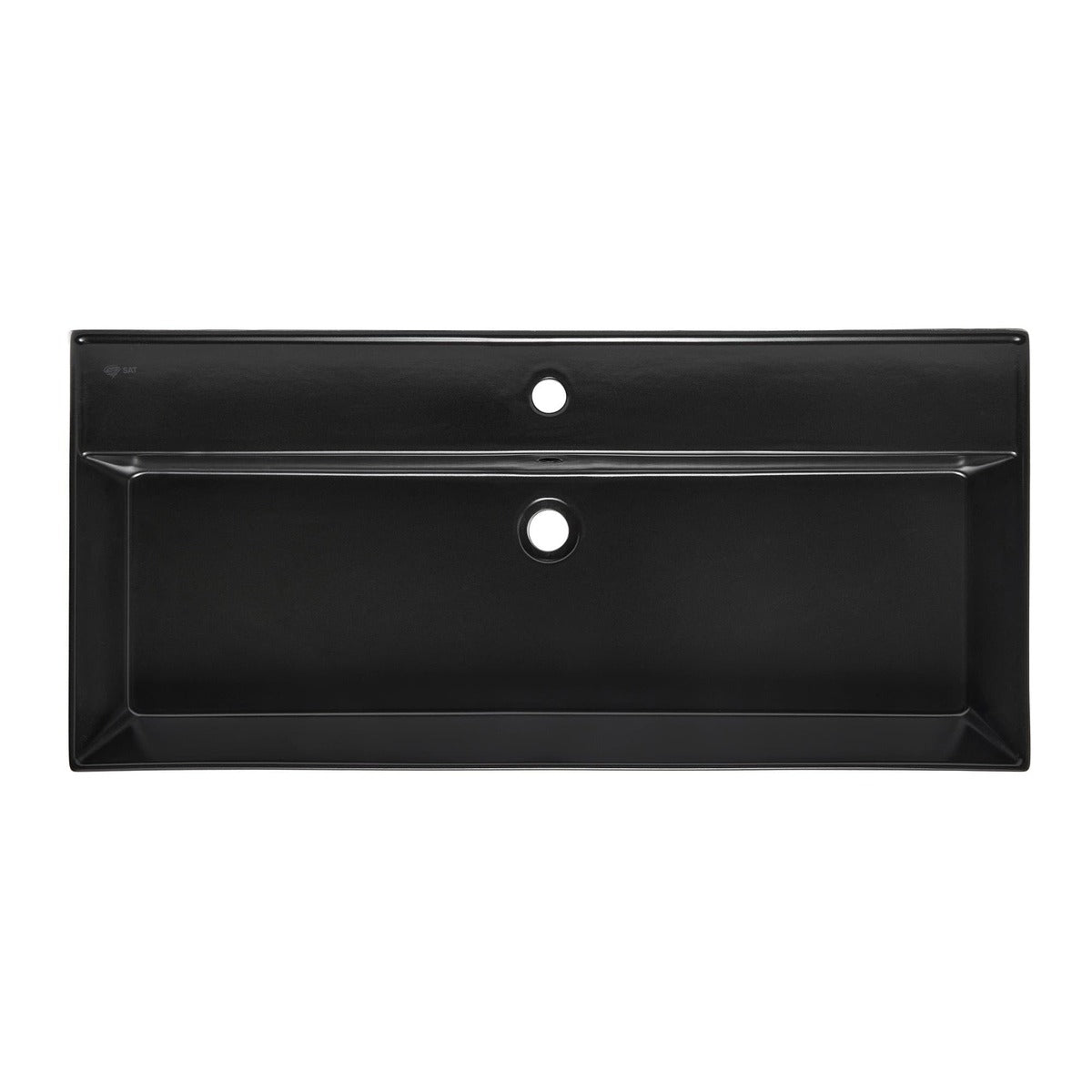Mosdó Infinitio 100,4x46,5 cm  fekete színben matt felülettel