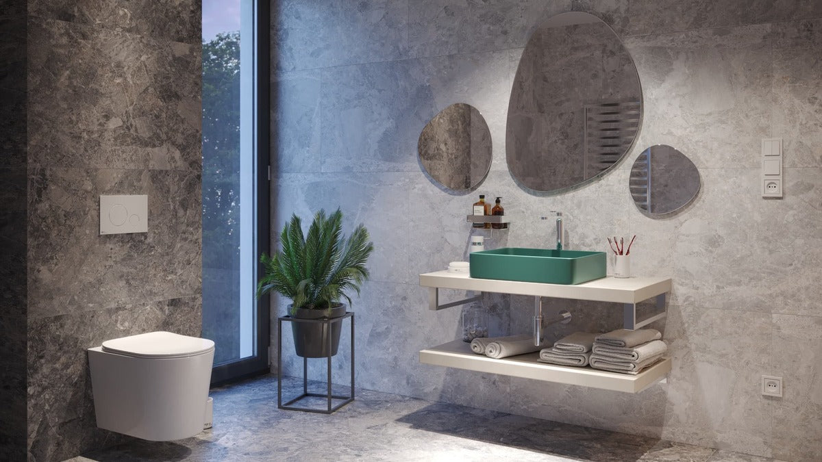 Mosdó lapra Infinitio 50x40 cm sötétzöld matt