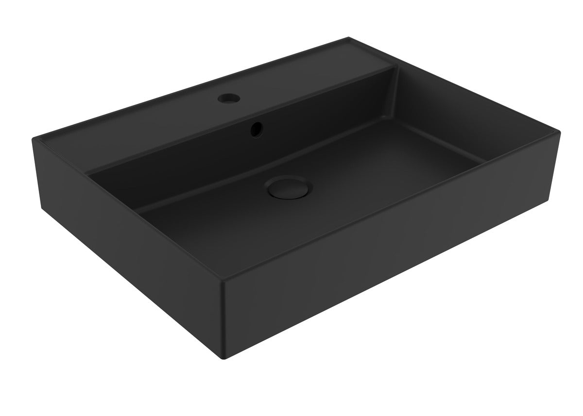 Mosdó Infinitio 60,5x46,5 cm fekete színben matt felülettel