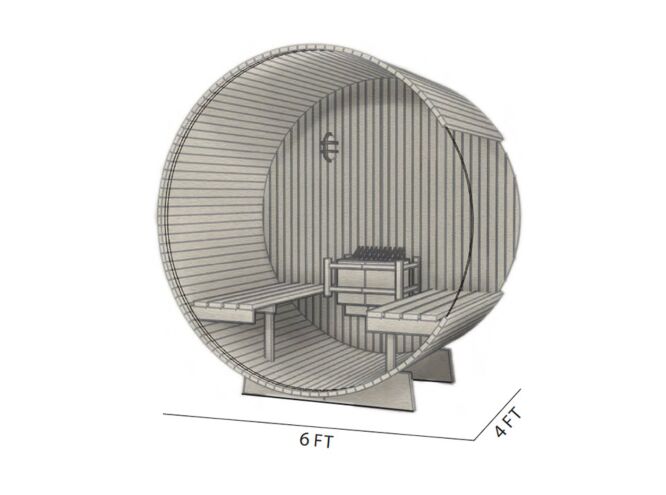 Szauna Red Cedar Barrel 185x185x200