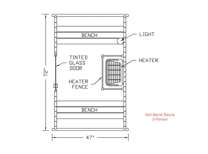 Szauna Red Cedar Barrel 185x185x200
