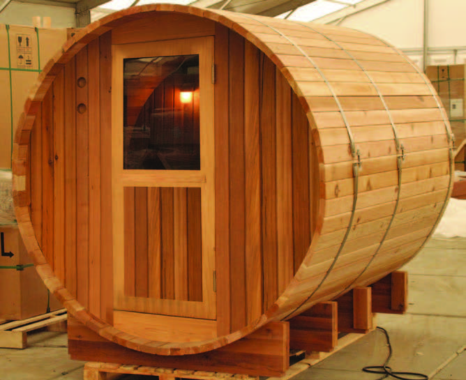 Szauna Red Cedar Barrel 245x185x200