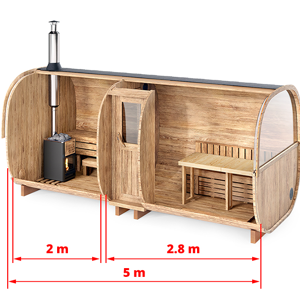 Cube Szauna 5m 6 fő részére