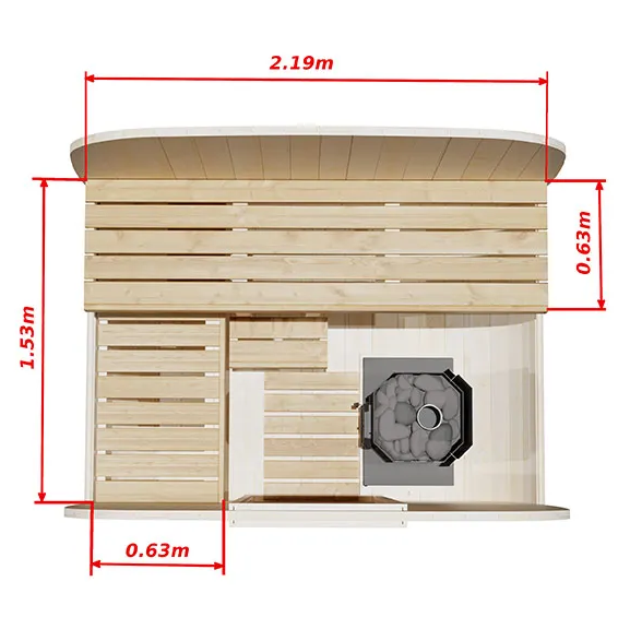 Cube Szauna 1,7m 3 fő részére