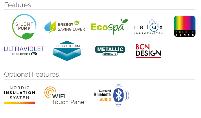 Revolution-spa Cube  Ergo jakuzzi  231x231x78 cm