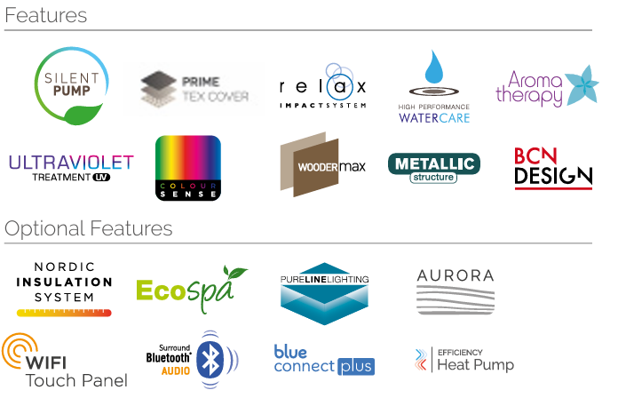 Revolution-spa Essence jakuzzi 216x216x90 cm