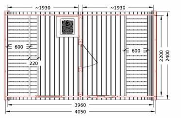 Hobbit szaunaház 240x400 cm