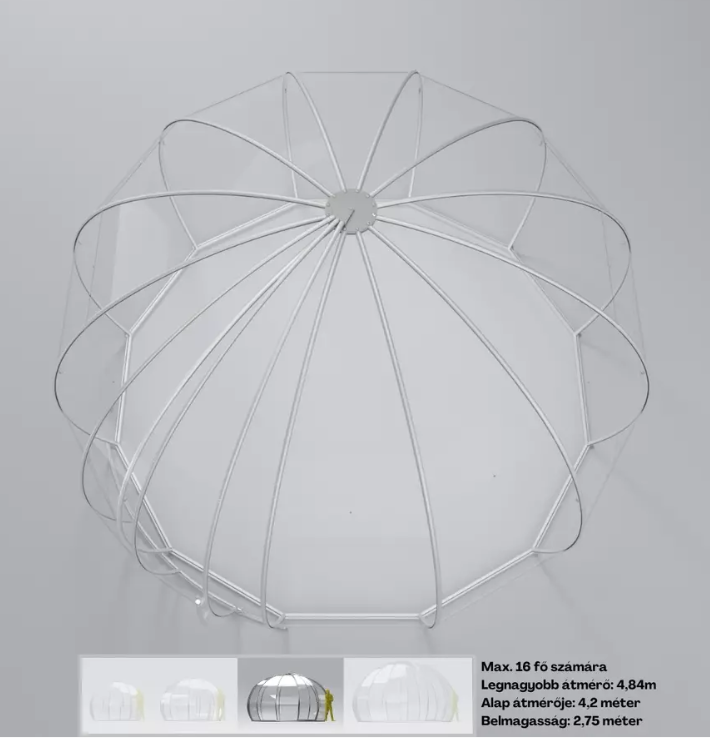 Astreea® Igloo MAX - XL Polikarbonát (8-16 fő részére)