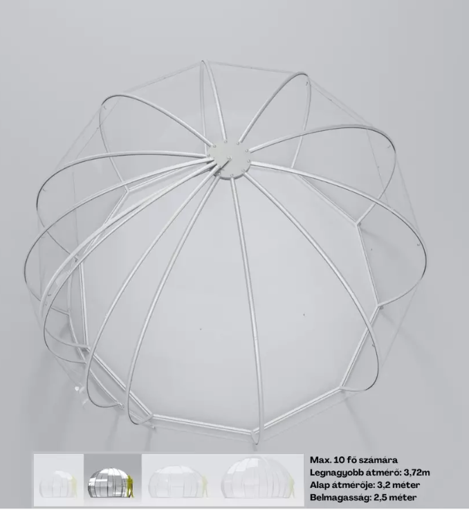 Astreea® Igloo MAX - L Polikarbonát (4-8 fő részére)