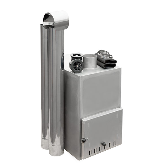 Rozsdamentes acél Külső kályha 35kW