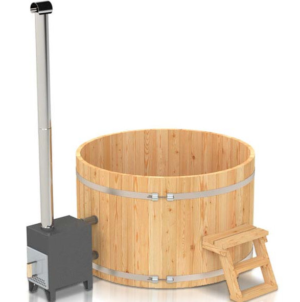 Revolution-Hot Tube Kerek fa dézsa külső kályhás