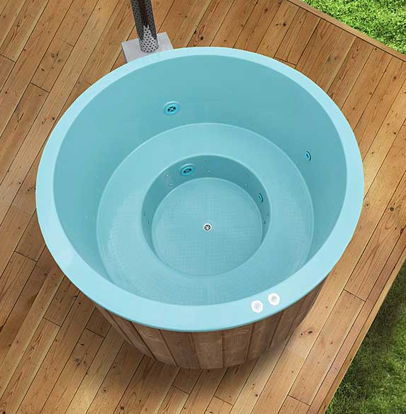 Revolution-Hot Tube Kerek Üvegszálas dézsa külső kályhás