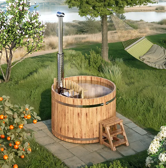Revolution-Hot Tube Kerek fa dézsa belső kályhás