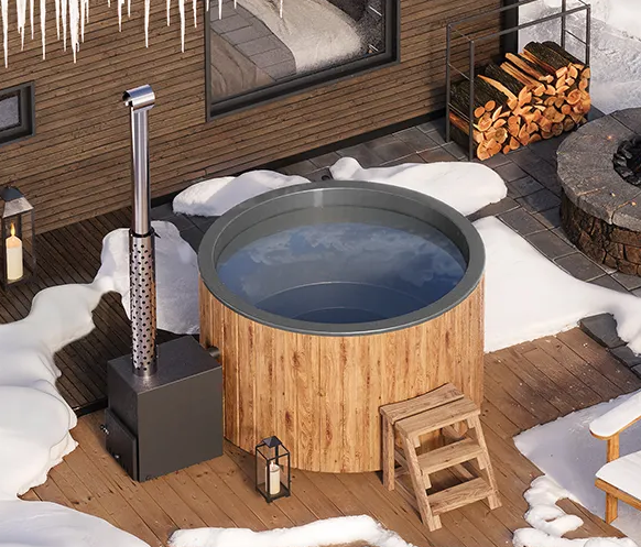 Revolution-Hot Tube Kerek Üvegszálas dézsa külső kályhás