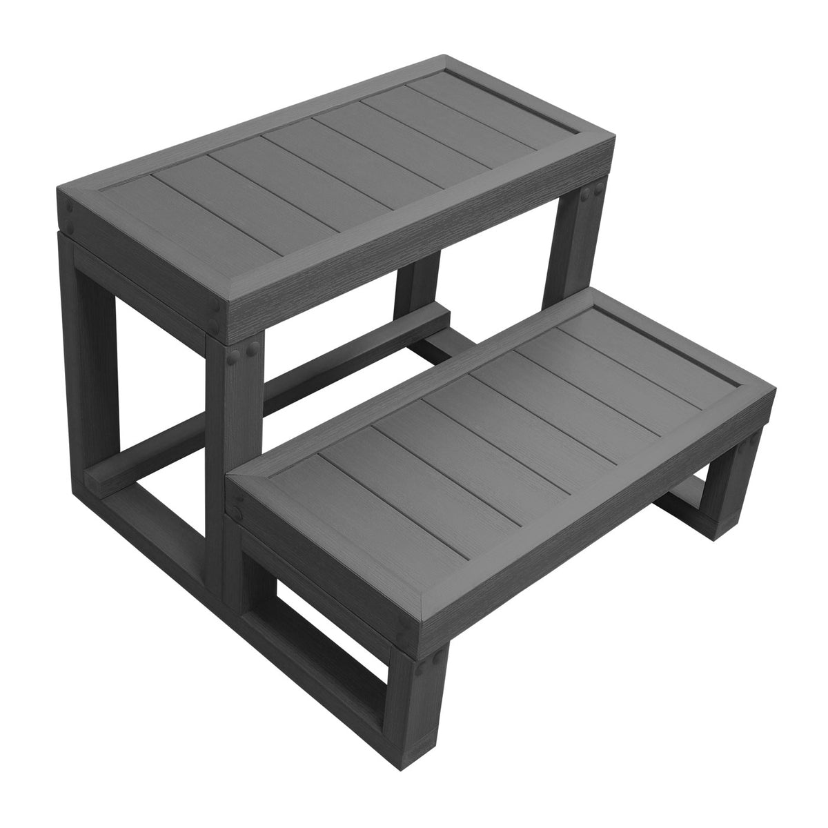 Jakuzzi lépcső fa hatású