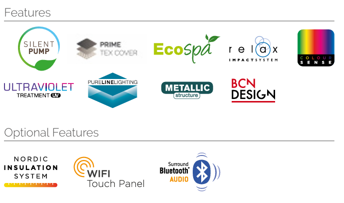 Revolution-spa Lounge jakuzzi 231x231x78 cm