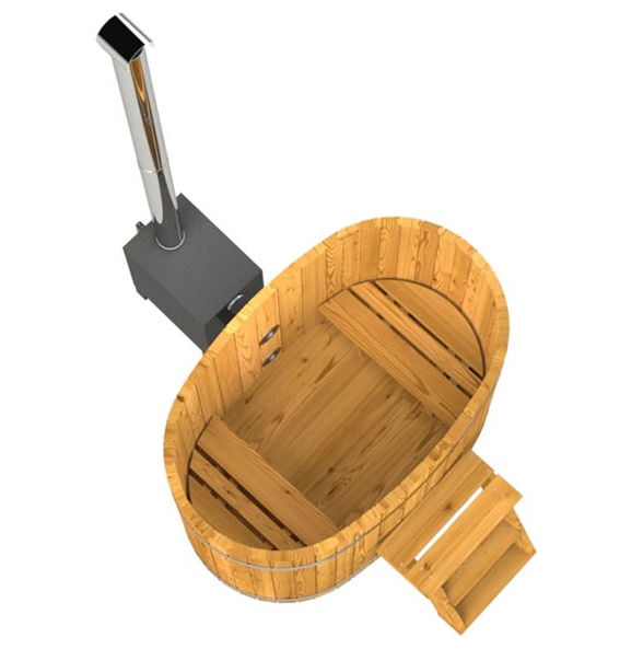 Revolution-Hot Tube Ovális fa dézsa külső kályhás