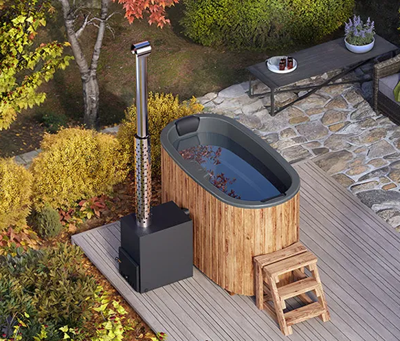 Revolution-Hot Tube Ovális üvegszálas dézsa külső kályhás