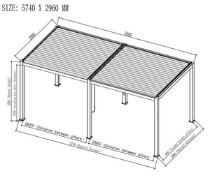 Revolution Pergola Pure White 600x300x250 cm