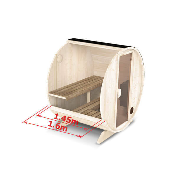 1,6M Hordó szauna