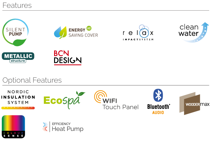 Revolution-spa Pulse jakuzzi 216x216x90 cm jakuzzi