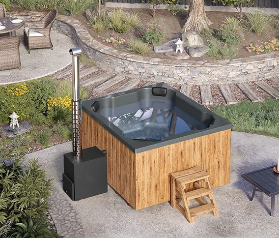 Revolution-Hot Tube Szögletes üvegszálas Dézsa külső kályhás Quattro8
