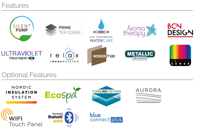 Revolution-spa Velvet jakuzzi 233x233x91 cm