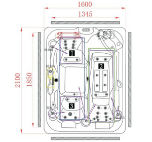 Revolution-spa Verso 210x160x80 cm jakuzzi